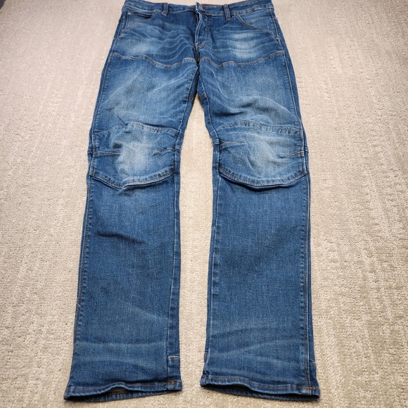G-Star Other - G Star Raw Jeans Men 34x32 5620 3D Slim Fit Double Knee Moto Stretch Denim Blue